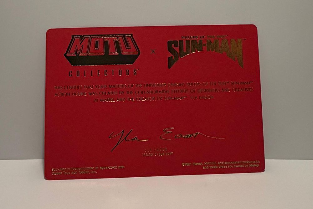 Certificate of Authenticity (hinten)